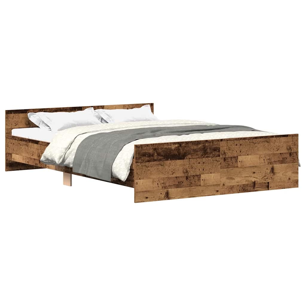 vidaXL Estrutura de Cama sem Colchão 120x190 cm Madeira Velha - 1078892060