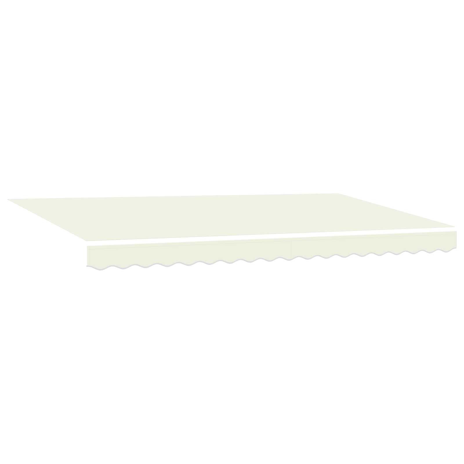 vidaXL Tecido de substituição para toldo Creme 4 x 2 m Poliéster