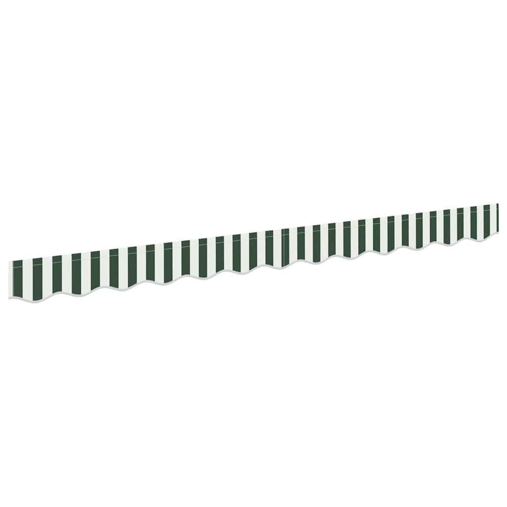 vidaXL Substituição de Valance de Toldo Verde e Branco 3 m Poliéster