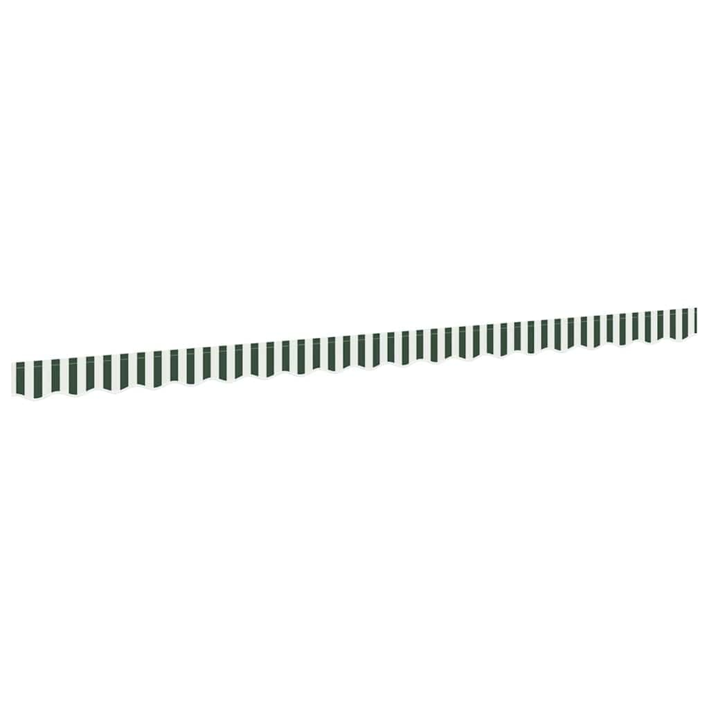 vidaXL Substituição de Valance de Toldo Verde e Branco 4,5 m Poliéster