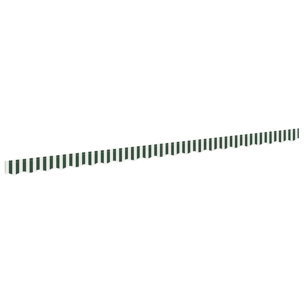 vidaXL Substituição de Valance de Toldo Verde e Branco 480 x 20 cm