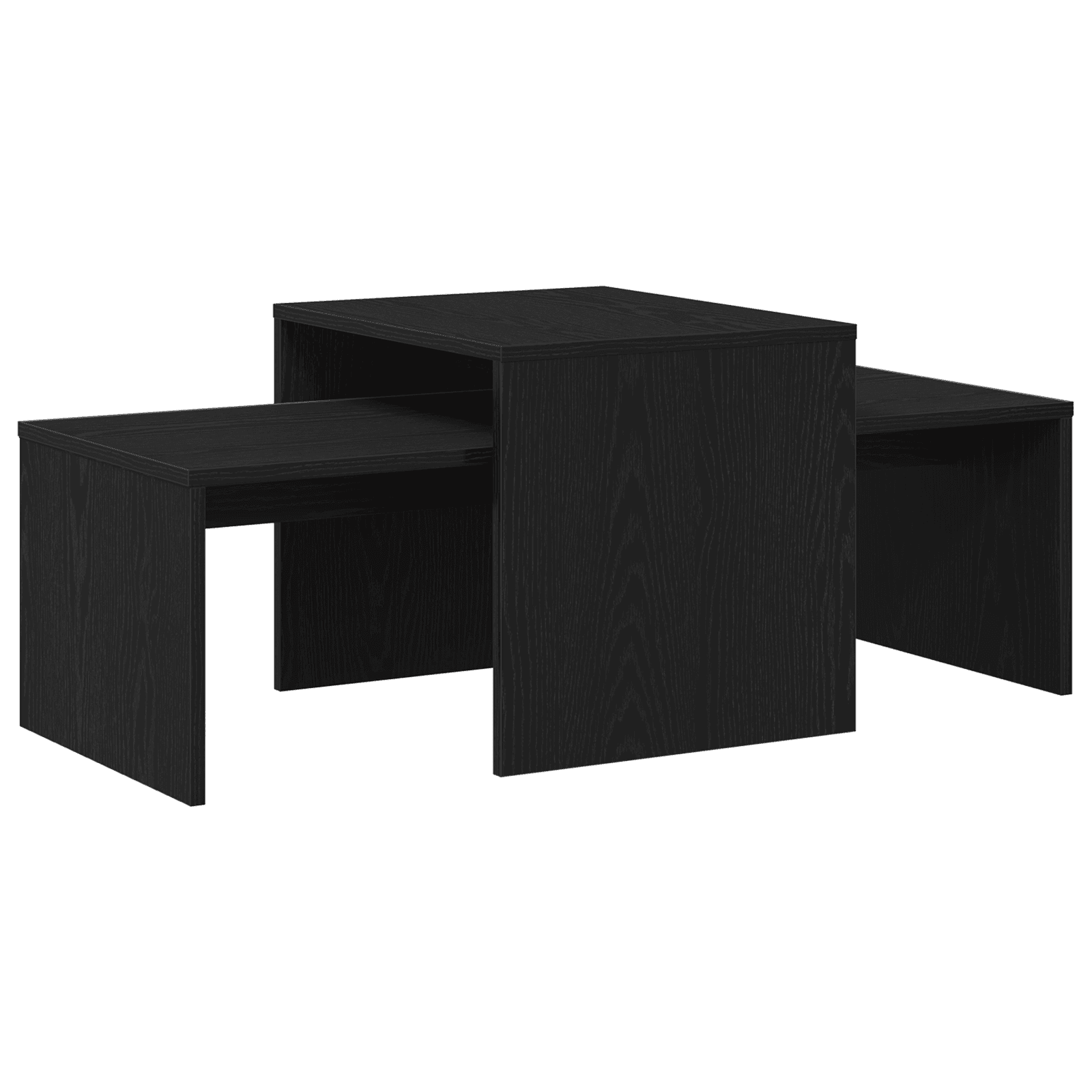 vidaXL Conjunto de Mesas Carvalho Preto Madeira Médio Moderno - 3844990321