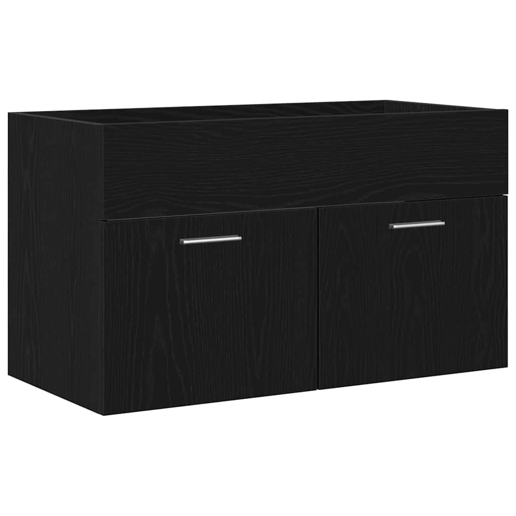 vidaXL Armário de lava-louça Carvalho Preto 38,5 x 100 x 46 cm