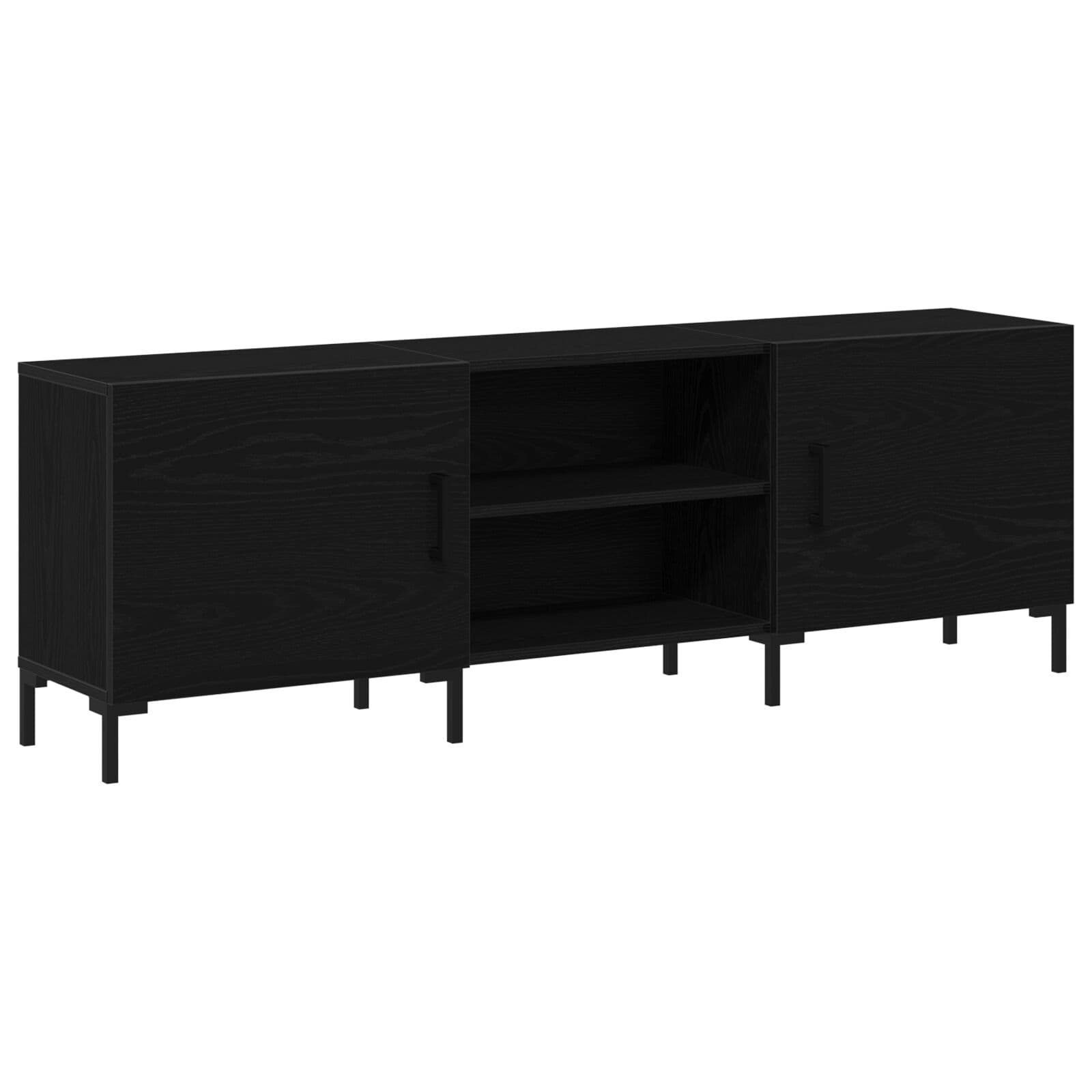 vidaXL Armário de TV Carvalho Preto Madeira Engenheirada Padrão - 593816105