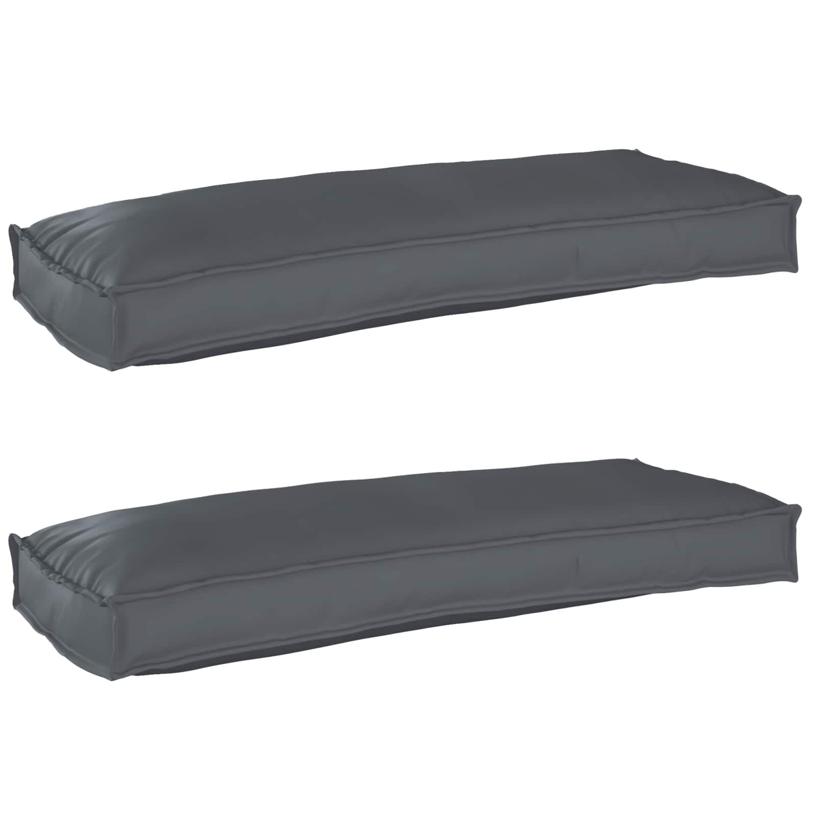 vidaXL Conjunto de Almofadas para Palete 2 pcs Antracite