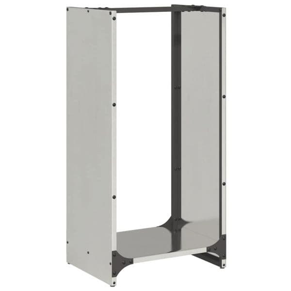 vidaXL Suporte para Lenha 40x30x80 cm Aço Inoxidável - 3913890802