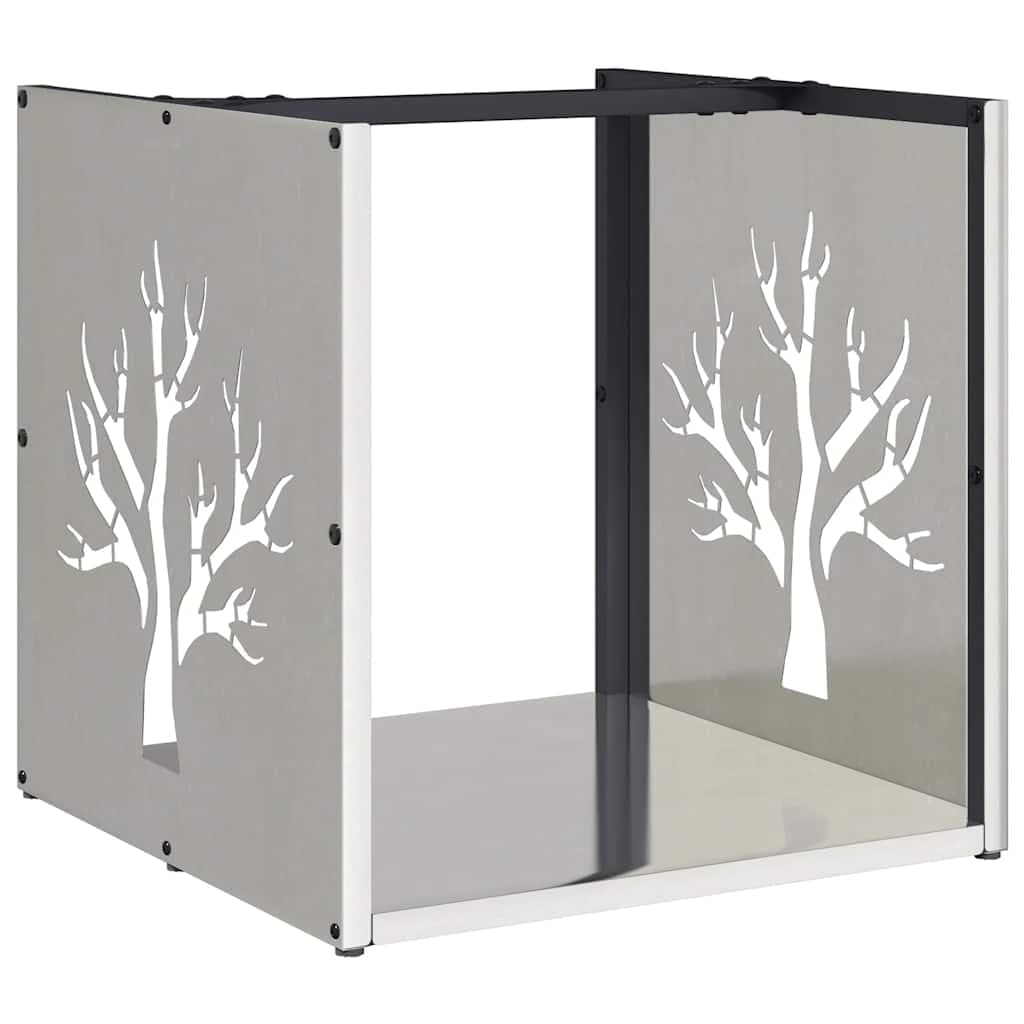 vidaXL Suporte para Lenha 40x40x40 cm Aço Inoxidável - 1208405017
