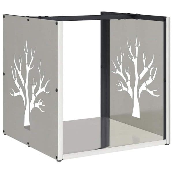 vidaXL Suporte para Lenha 40x40x40 cm Aço Inoxidável - 1208405017
