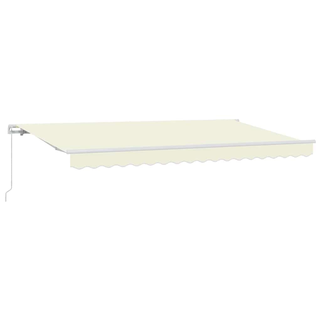 vidaXL Toldo Retrátil Manual Creme 400 X 200 cm Tecido - 4013049866