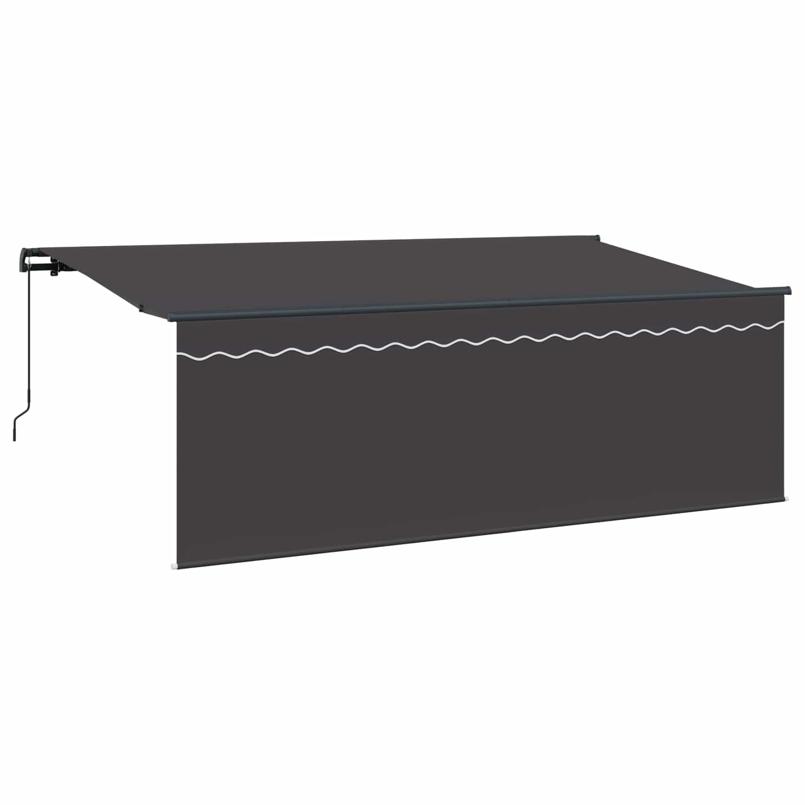 vidaXL Toldo Retrátil Antracite 400 x 200 cm Poliéster e Alumínio
