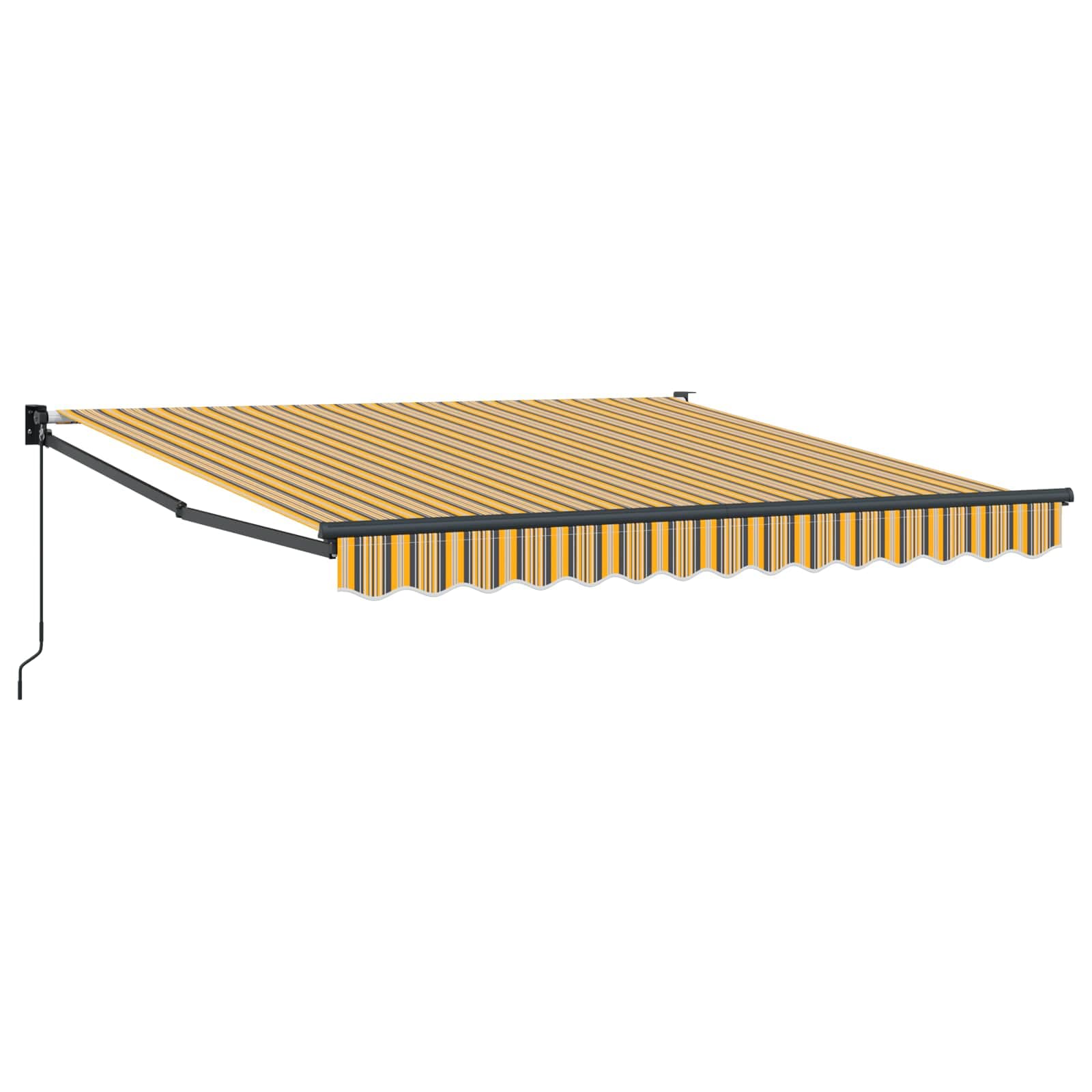 vidaXL Toldo Retrátil Multicolor 350 x 250 cm Poliéster e Alumínio