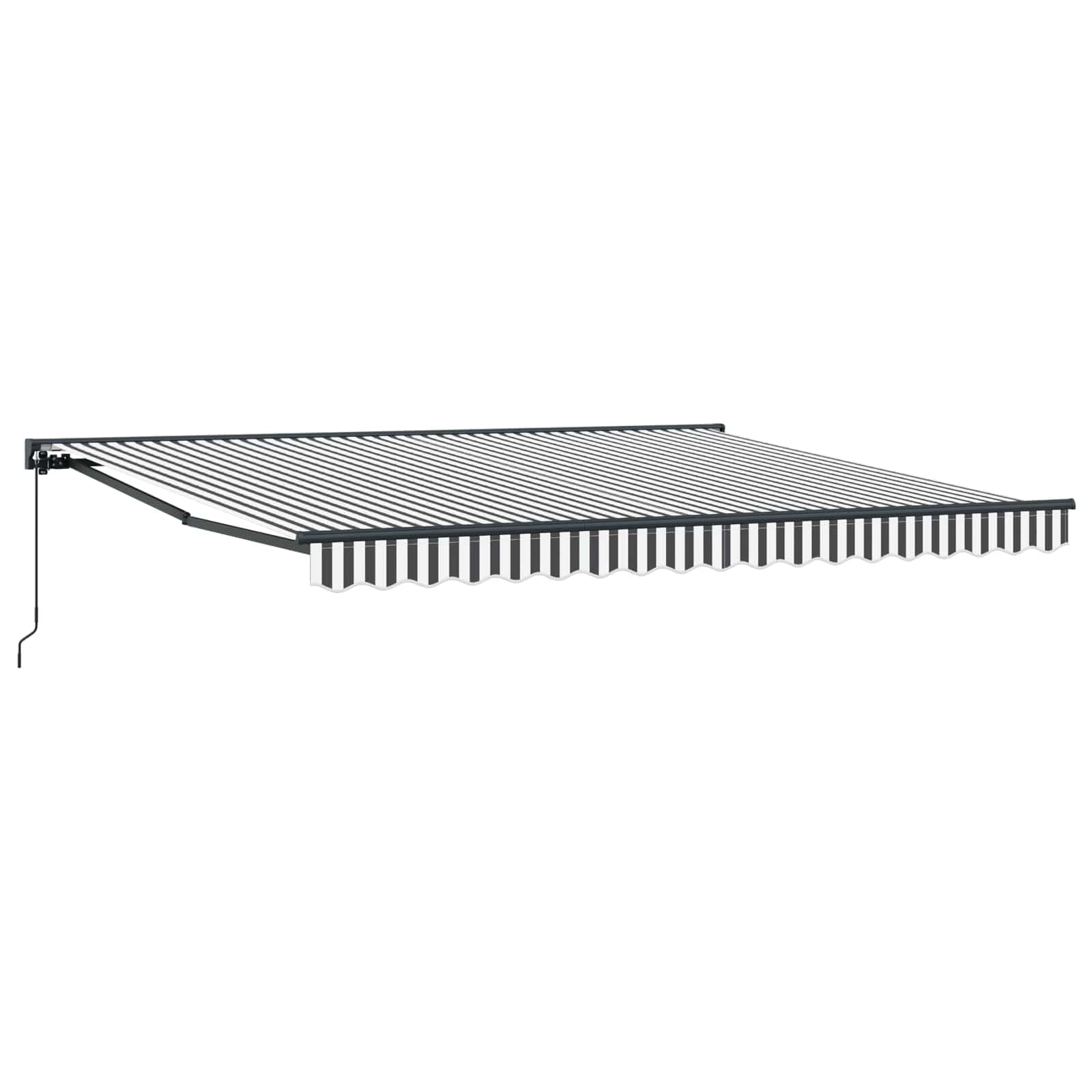 vidaXL Estrutura de Toldo Manual Antracite e Branco 400 × 300 cm - 3603220994