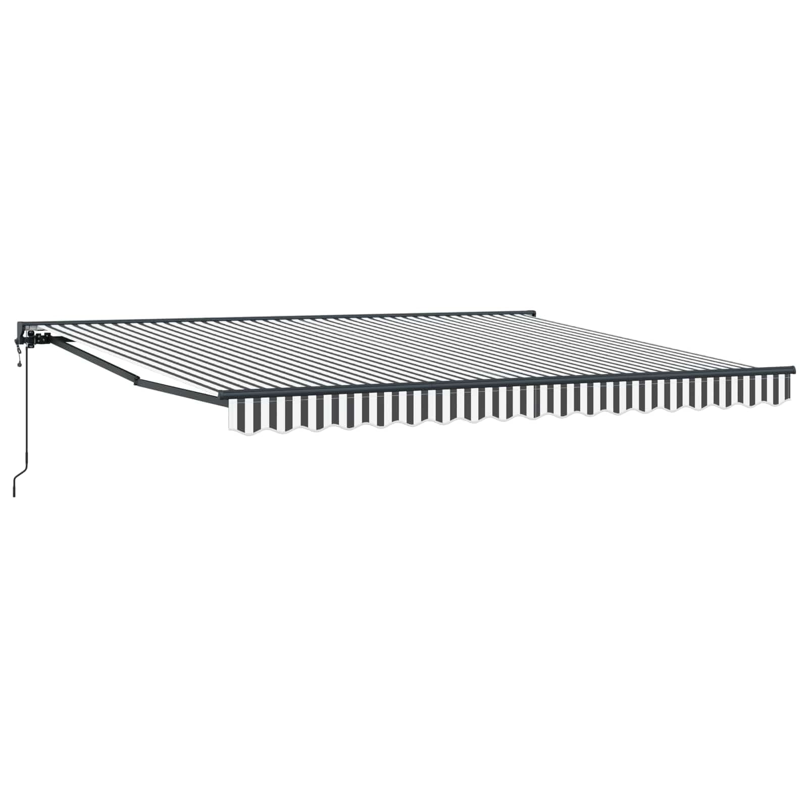 vidaXL Estrutura de Toldo Antracite e Branco 400 × 300 cm - 1338874808