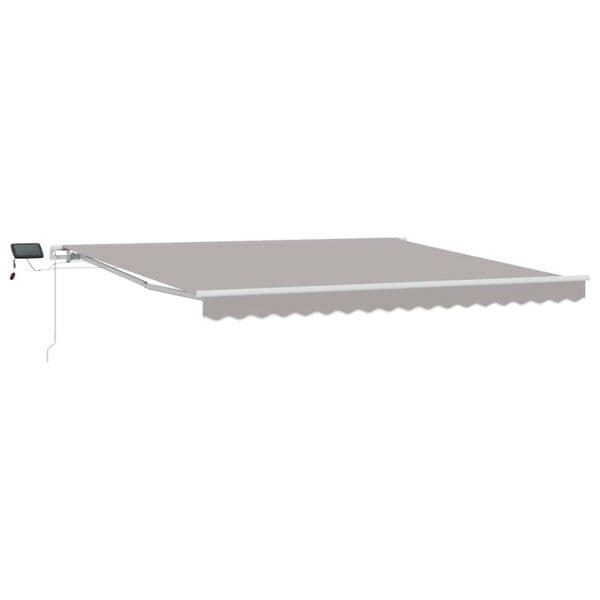 vidaXL Toldo Retrátil Manual Cinzento-claro 400 × 300 cm Tecido e Aço - 4071761746