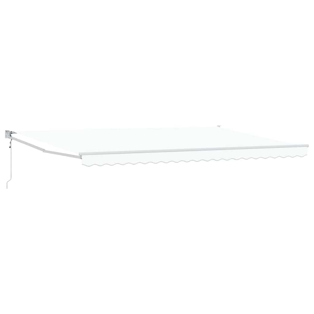 vidaXL Toldo Branco 500 × 300 cm Poliéster e Metal