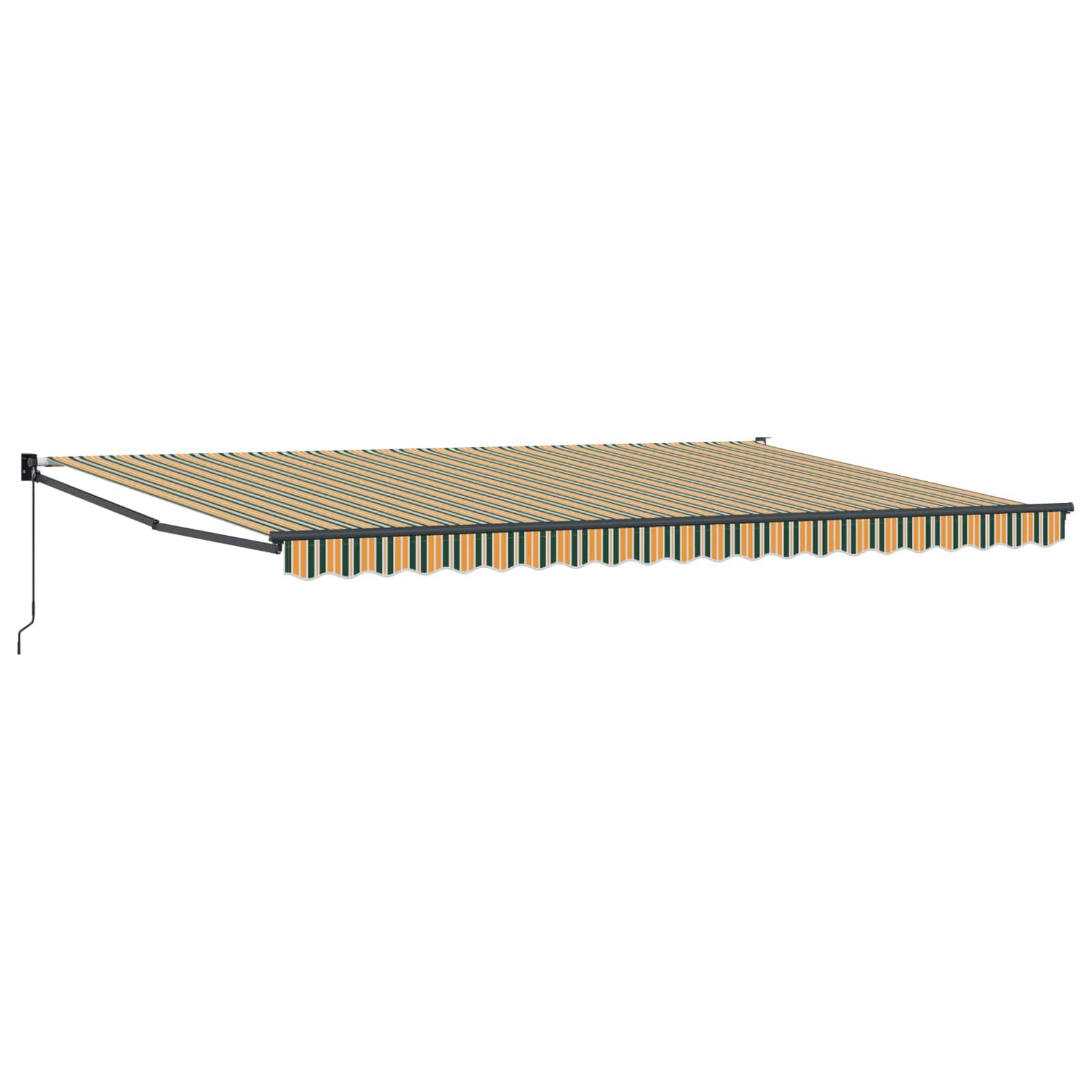 vidaXL Toldo Retrátil Multicolor 500 × 300 cm Poliéster e Alumínio