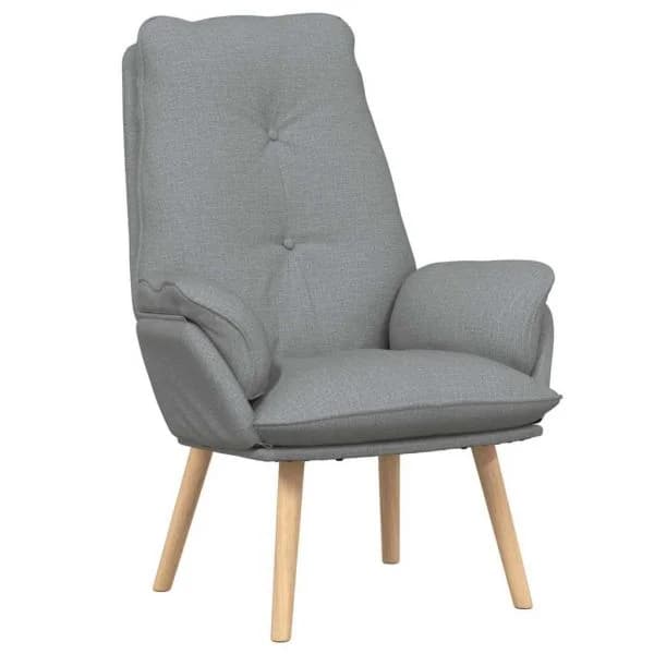 vidaXL Poltrona Cinzento-claro 69 X 74 X 93 cm Tecido e Contraplacado - 2999982149