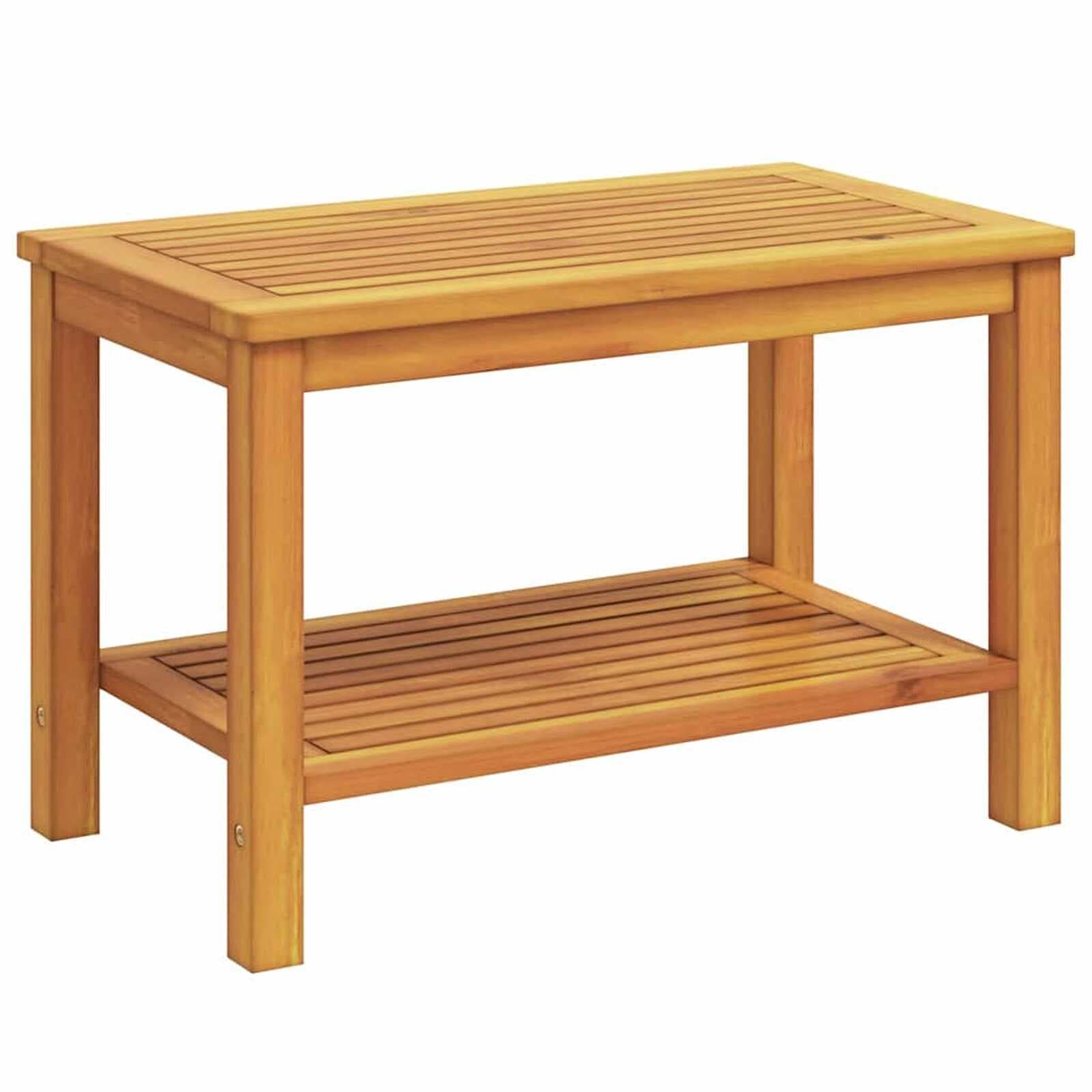 vidaXL Mesa Lateral Óleo Natural 70 x 40 x 45 cm
