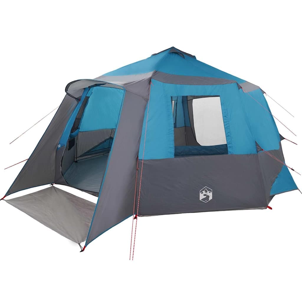 vidaXL Tenda de Cabana 12-Pessoas Azul e Cinza 500 x 500 x 294 cm
