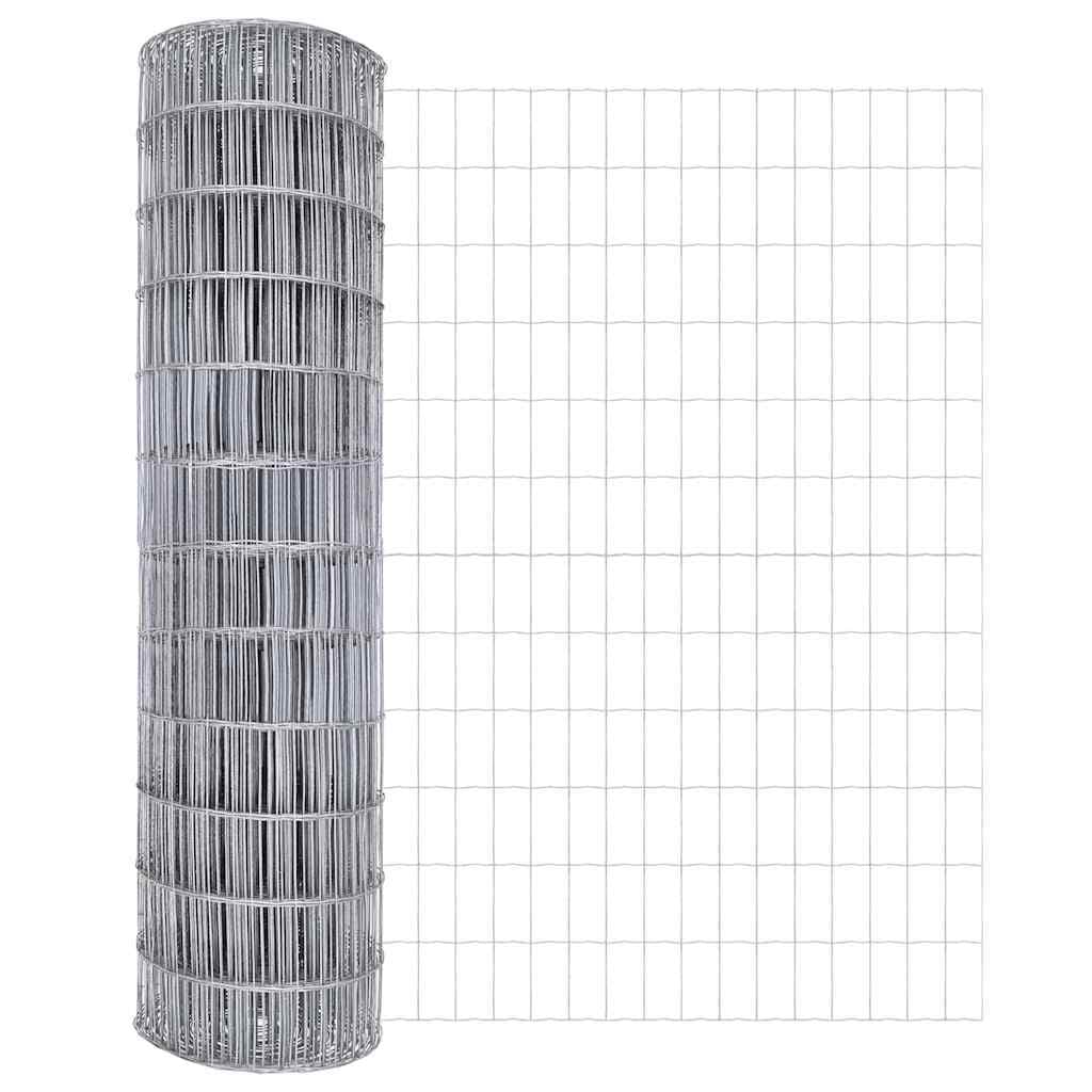 vidaXL Cerca Euro 1,2 x 25 m Ferro revestido de PVC