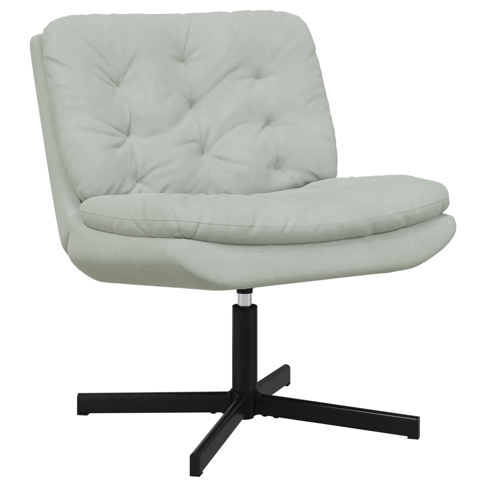vidaXL Cadeira Relaxante Giratória Cinzento-claro 63 x 75 x 76 cm