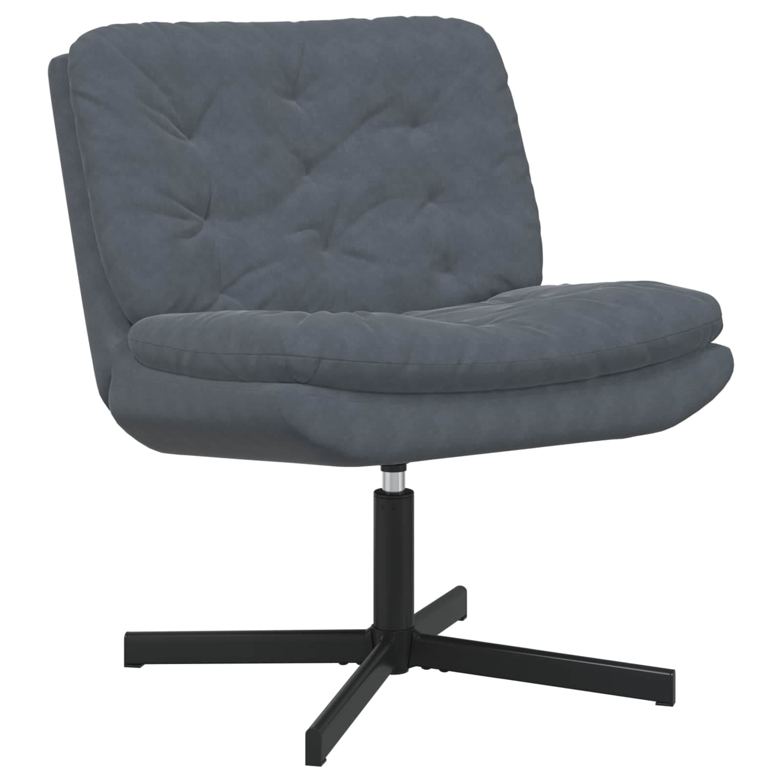 vidaXL Cadeira Relaxante Giratória Cinza Escuro 63 x 75 x 76 cm Veludo