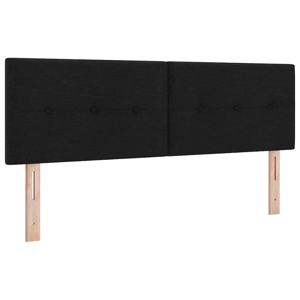 vidaXL Cabeceira Botonê Preta 160 cm Tecido - 3274562394