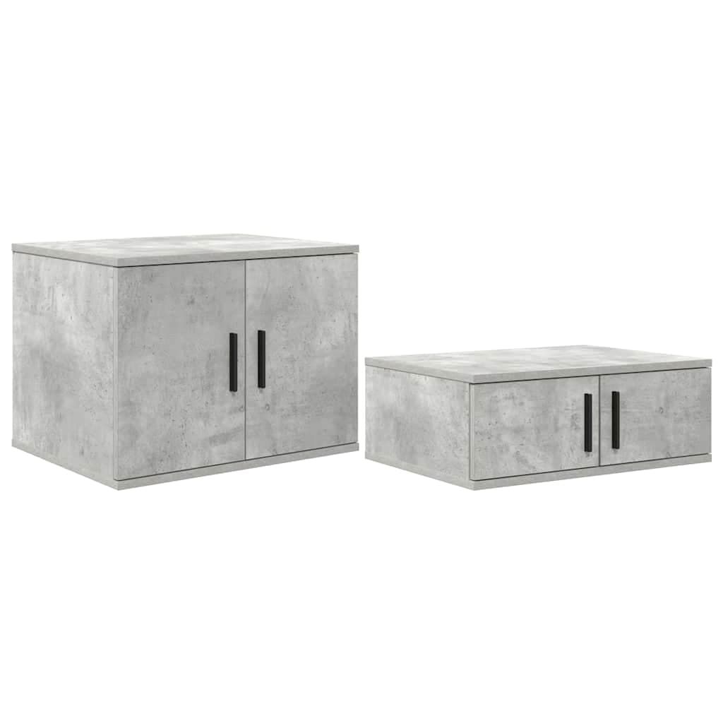 vidaXL Armário de arrumação 2 pcs Cinzento 127 x 41 x 40 cm