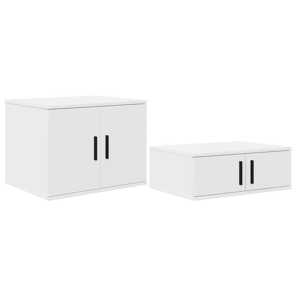 vidaXL Armário de arrumação 2 pcs Branco 103 x 41 x 40 cm
