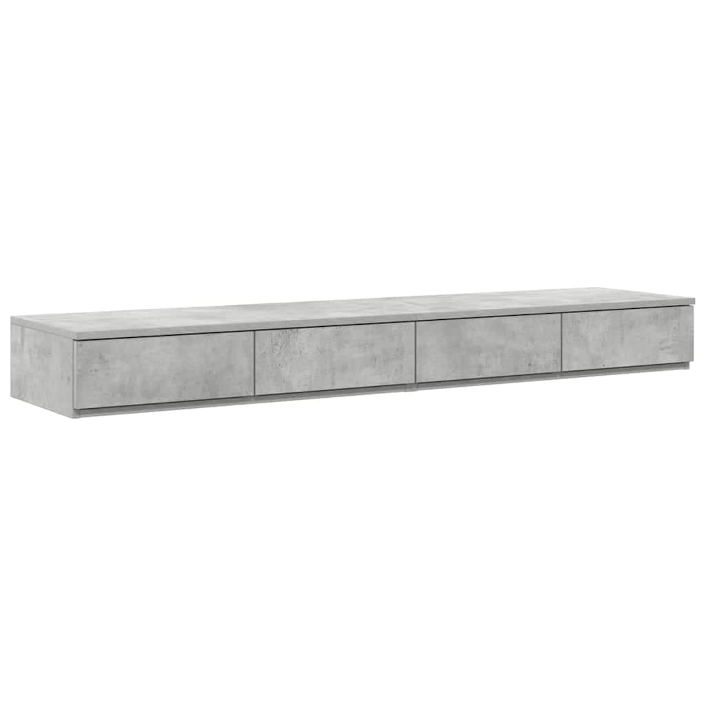 vidaXL Gavetas de cama com gaveta Cinzento 140 x 36,5 x 16,5 cm
