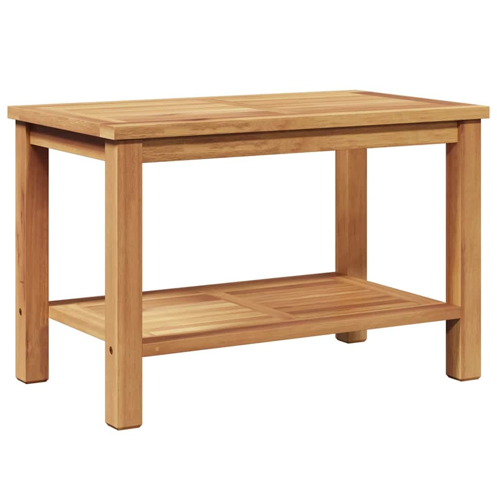 vidaXL Mesa de centro Castanho 70 x 40 x 45 cm Madeira de Teca Sólida