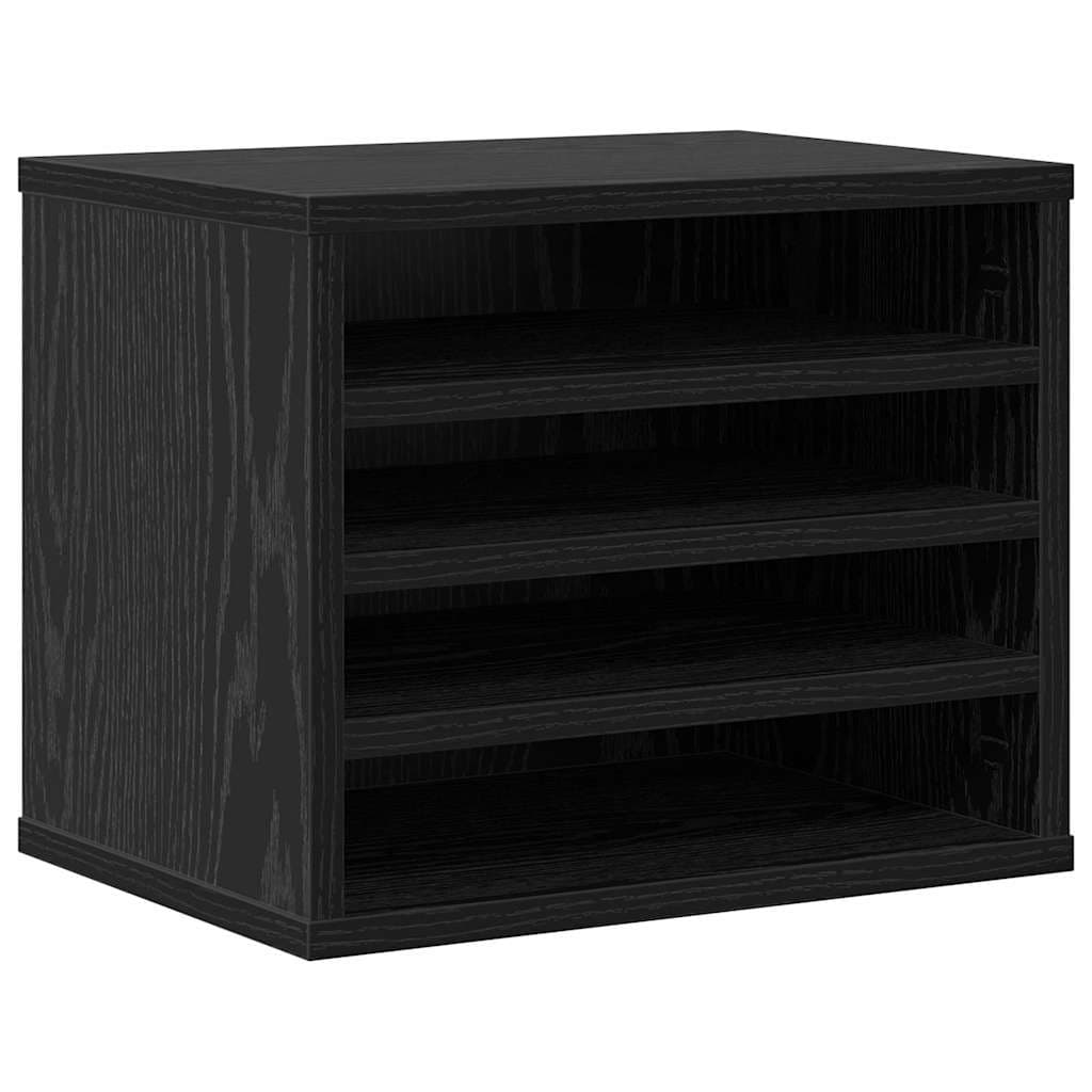 vidaXL Organizador de Mesa Carvalho Preto 36 x 26 x 29,5 cm