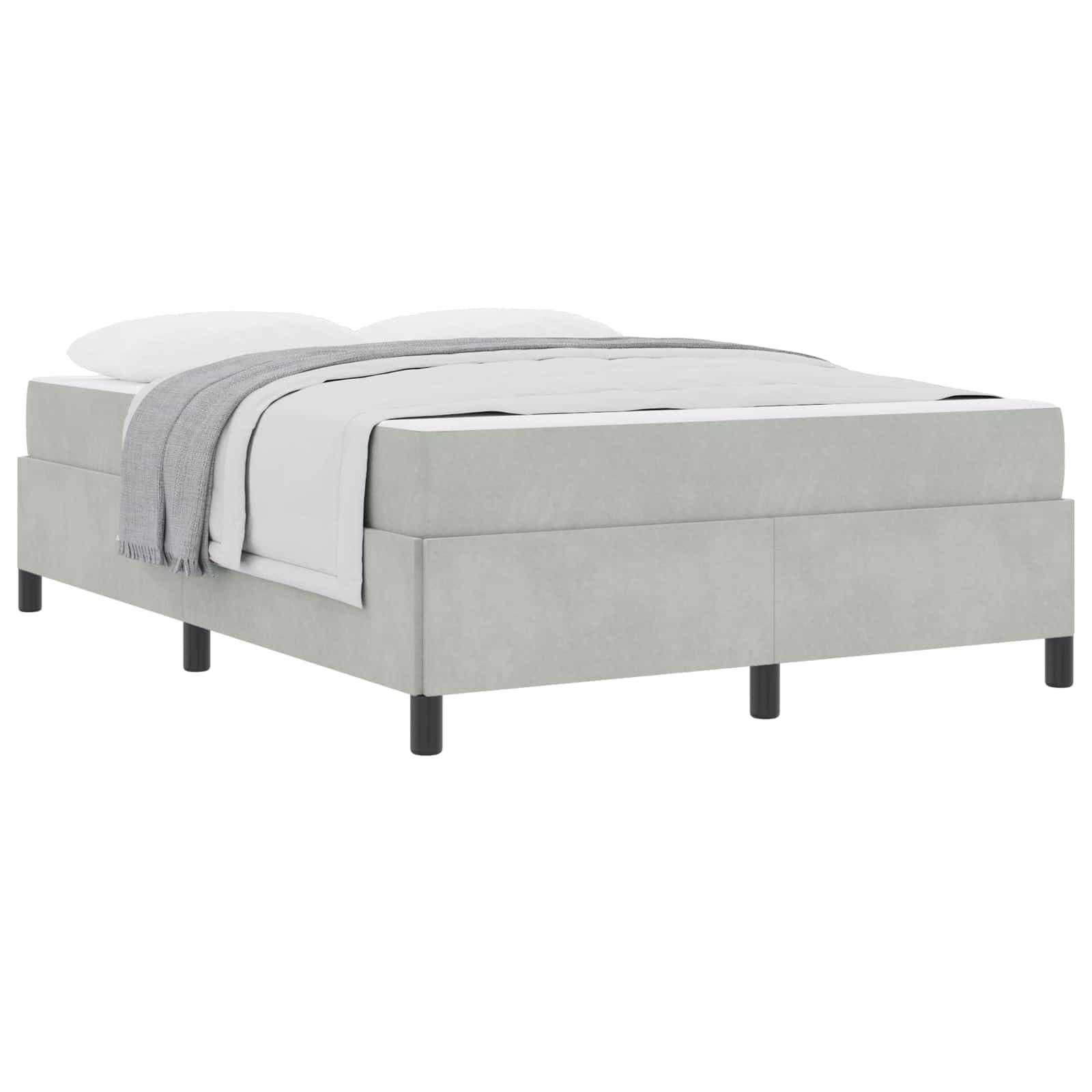 vidaXL Estrutura da Cama Cinzento-claro 160 x 200 cm tecido
