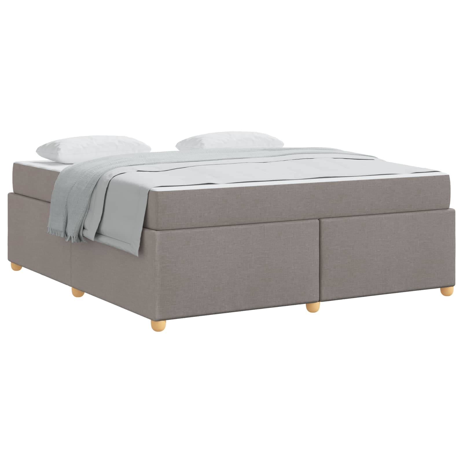 vidaXL Estrutura da Cama Cinzento-acastanhado 180 x 200 cm tecido