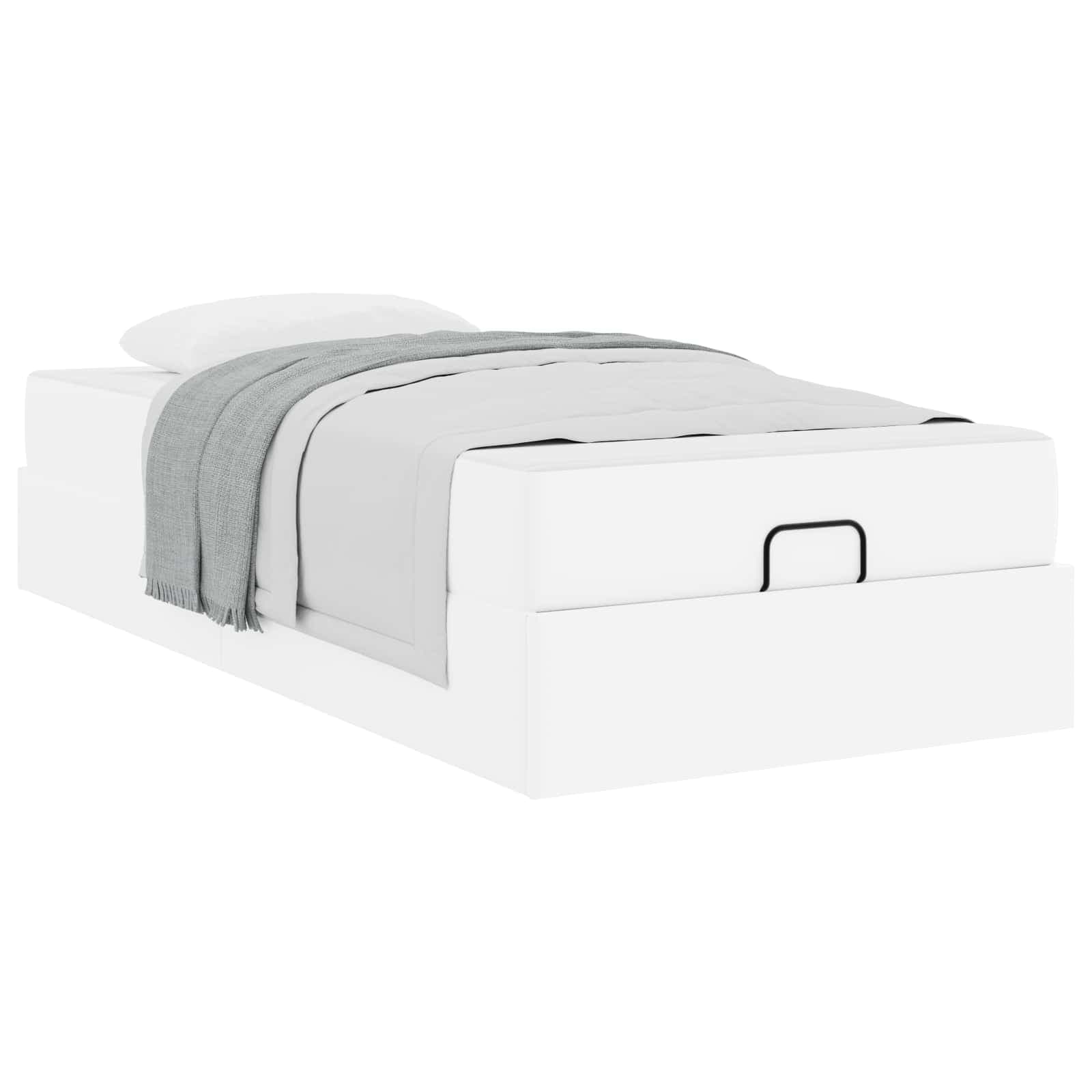 vidaXL Estrutura de cama com colchão Outros 2 pcs Branco PVC