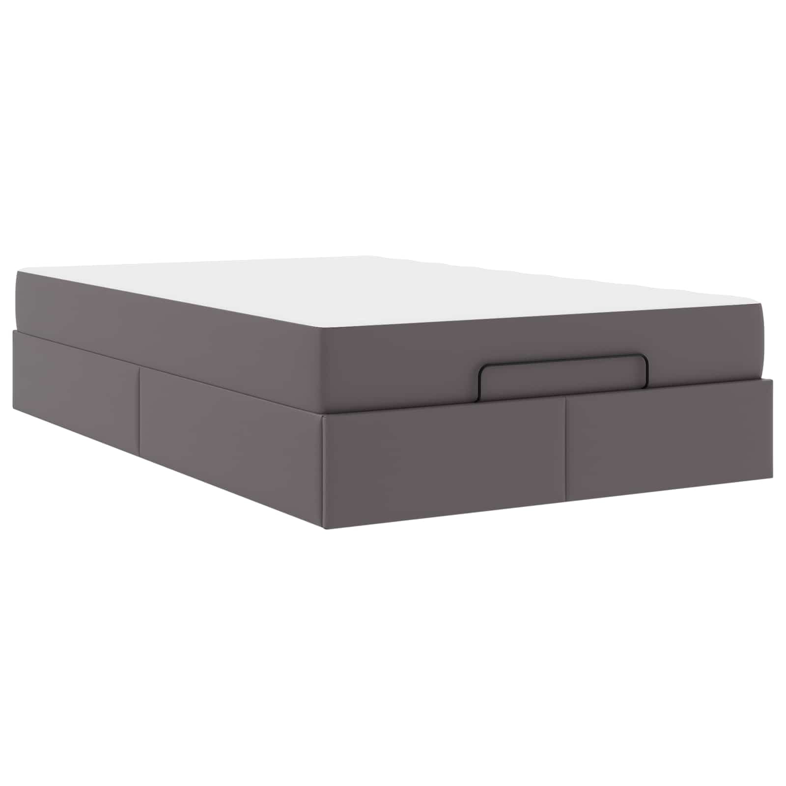 vidaXL Estrutura de cama com colchão Outros 2 pcs Cinzeto PVC
