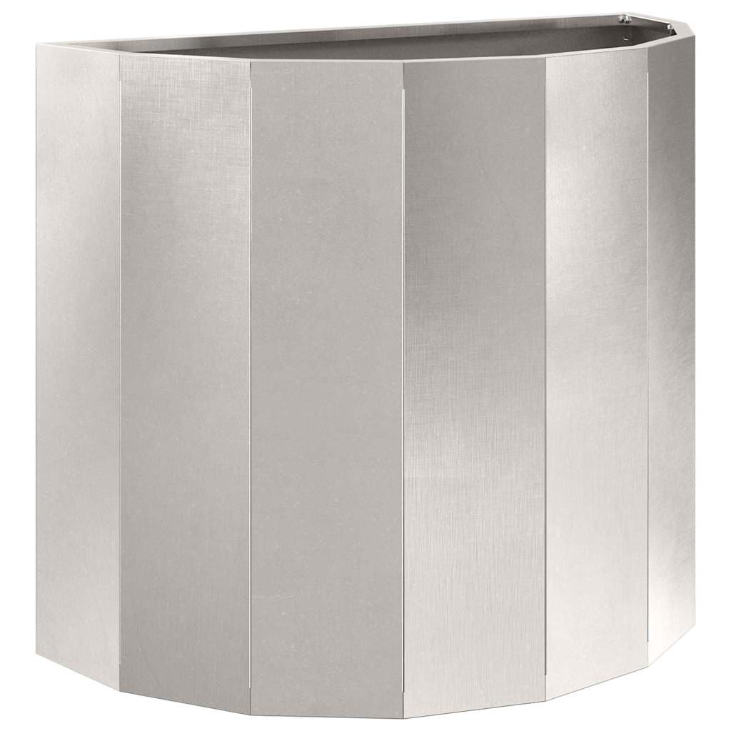 vidaXL Floreira Prateado 60 x 30 x 50 cm Aço inoxidável