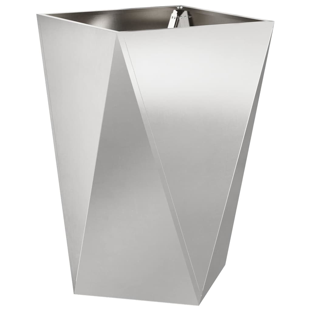 vidaXL Floreira Prateado 50 x 50 x 75 cm Aço inoxidável