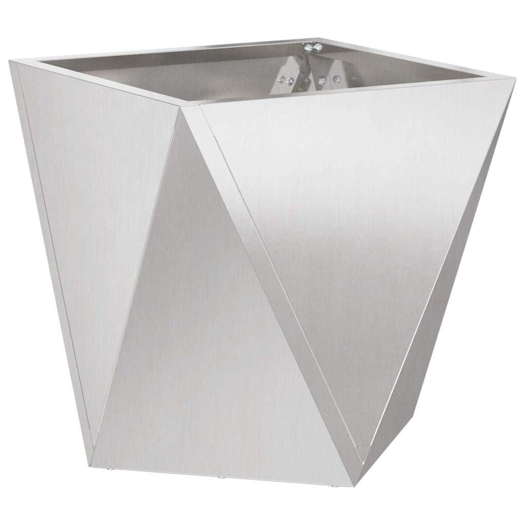 vidaXL Floreira Prateado 30 x 30 x 30 cm Aço inoxidável