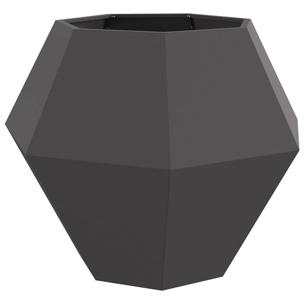 vidaXL Floreira Preto 100 x 100 x 80 cm Aço