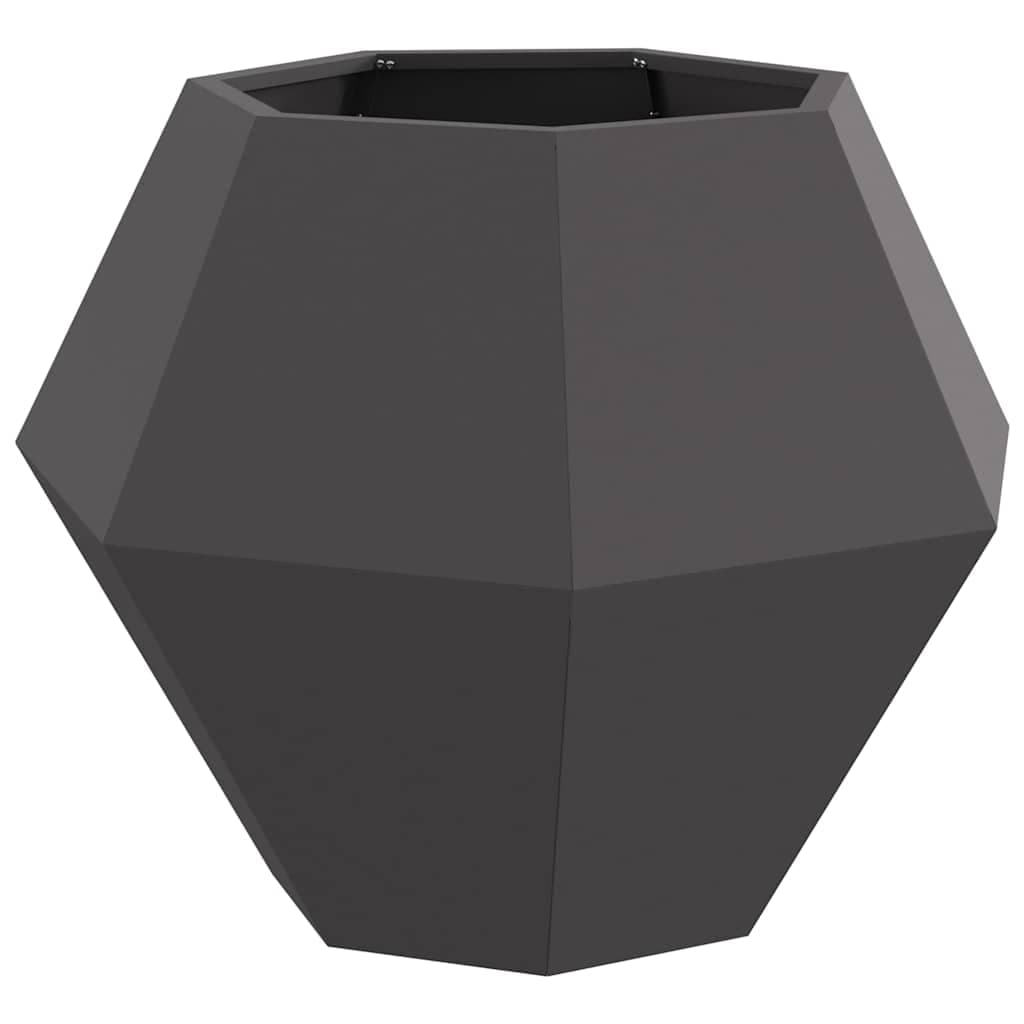 vidaXL Floreira Preto 75 x 75 x 60 cm Aço