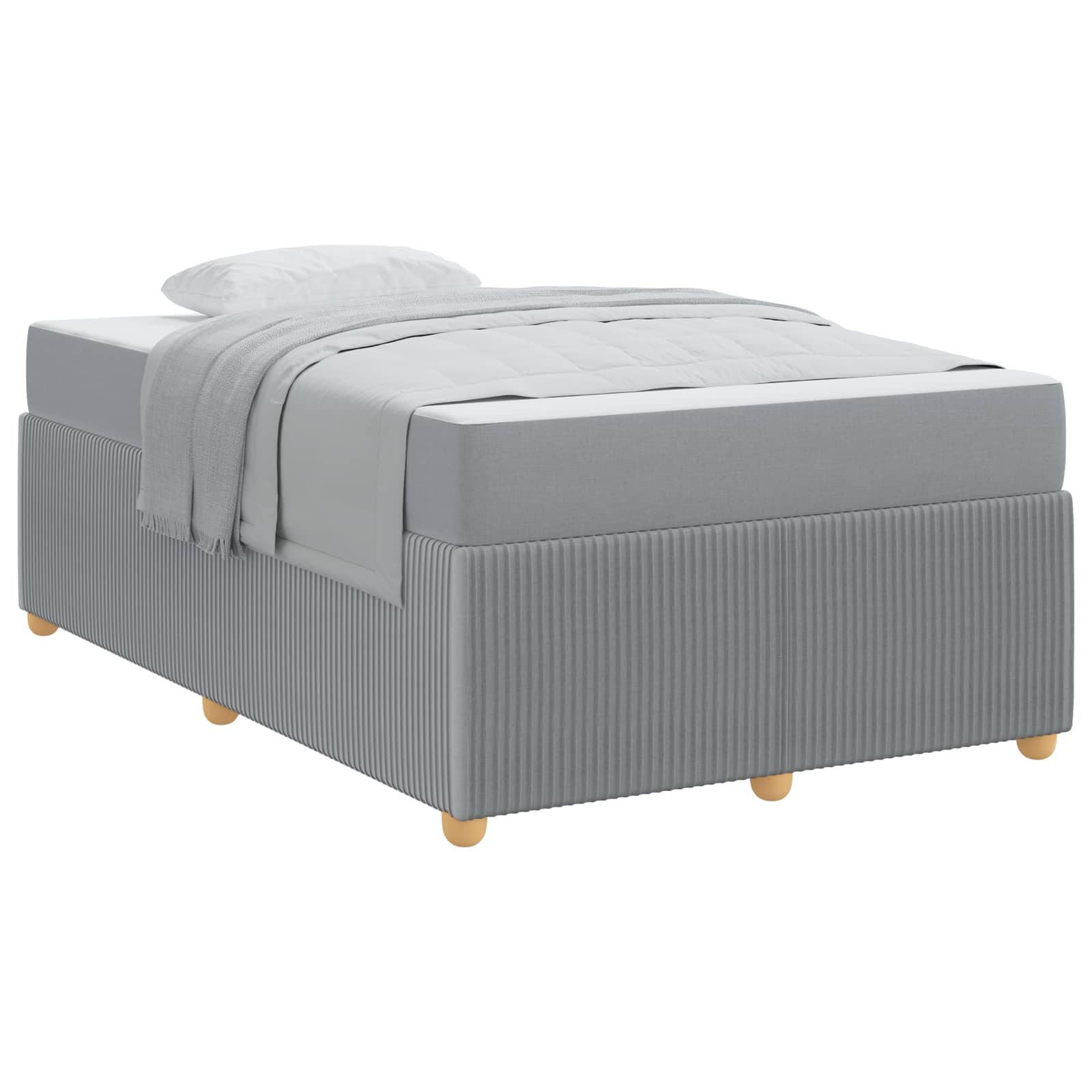 vidaXL Estrutura da Cama Cinzento-claro 120 x 190 cm tecido