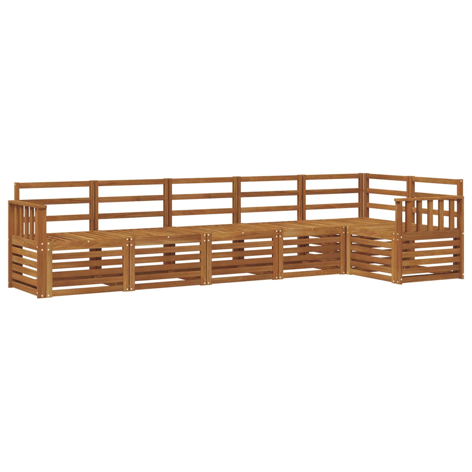 vidaXL Conjunto de Sofá Sectional 6 pcs Natural
