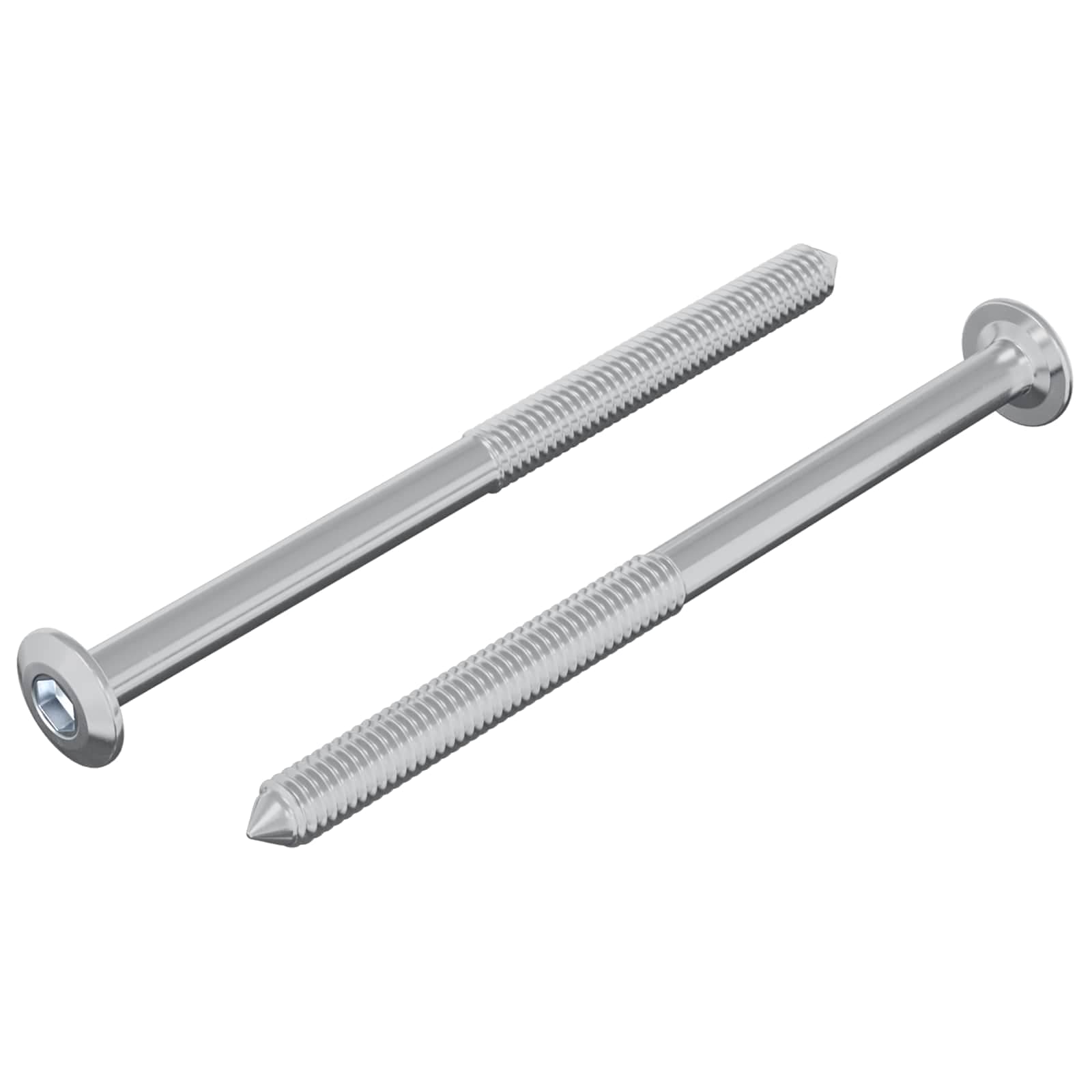vidaXL Parafuso 2 pcs Prateado M6 x 85 mm Aço