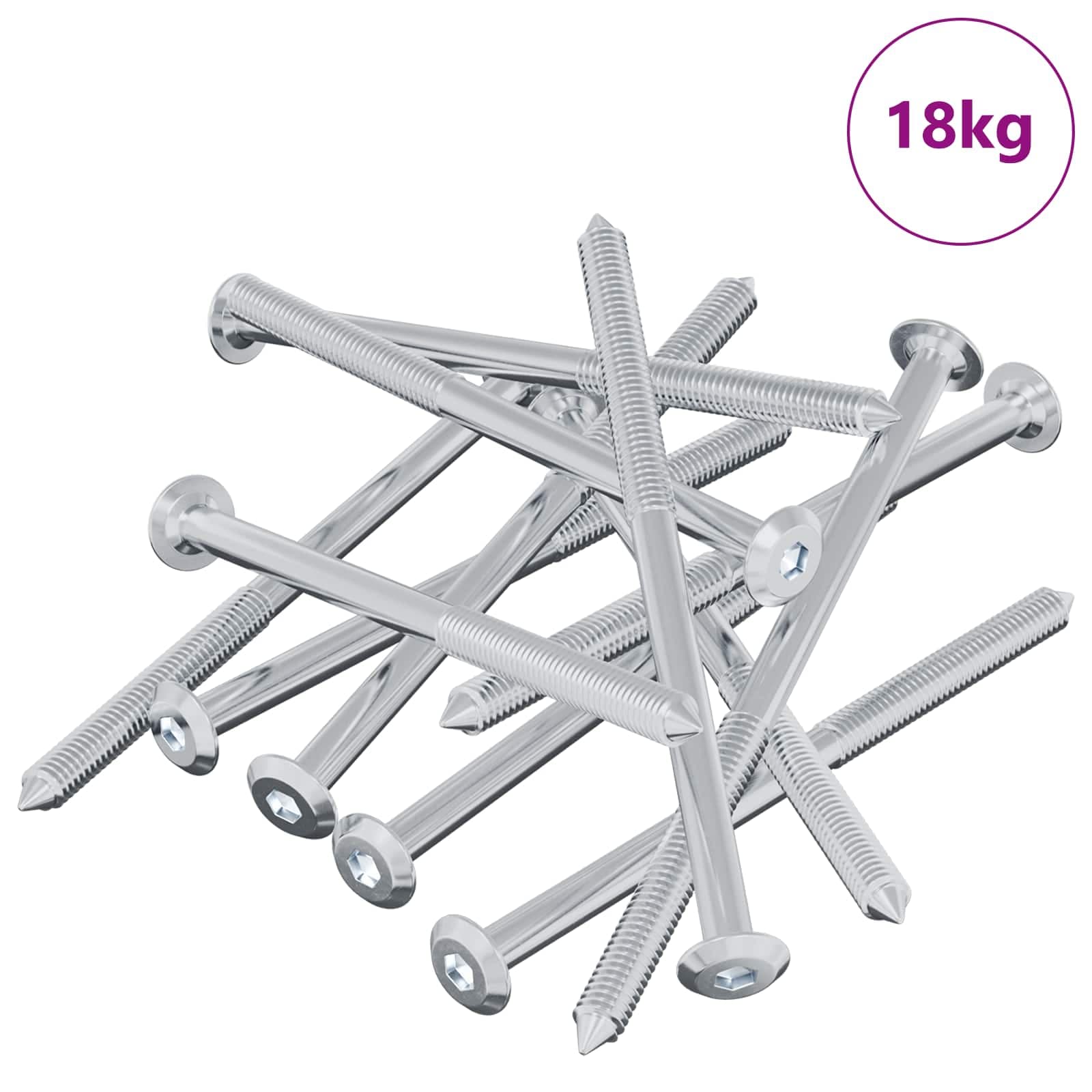 vidaXL Parafuso 1000 pcs Prateado M6 x 100 mm Aço