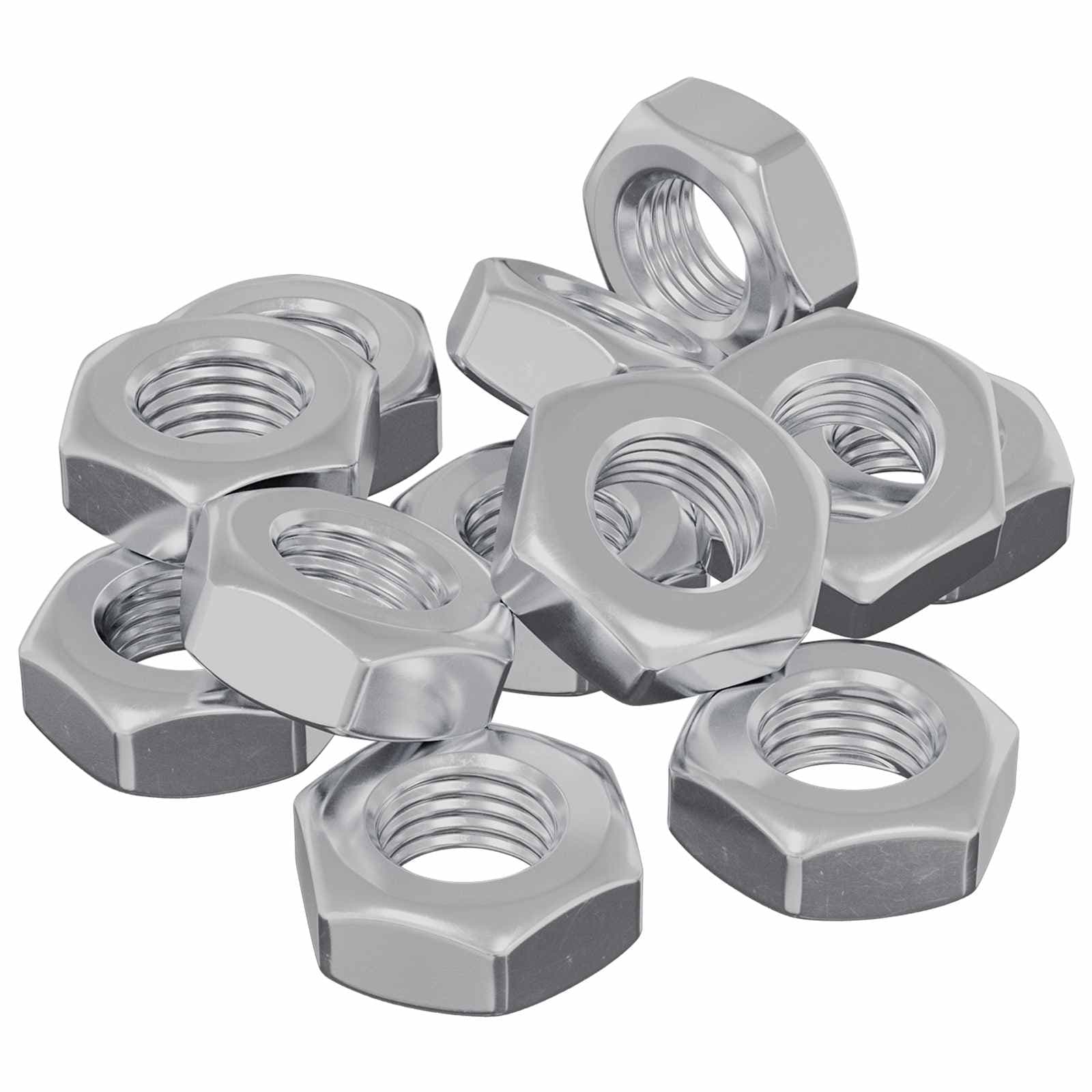vidaXL Porca Hexagonal 12 pcs Prateado m8 Metal