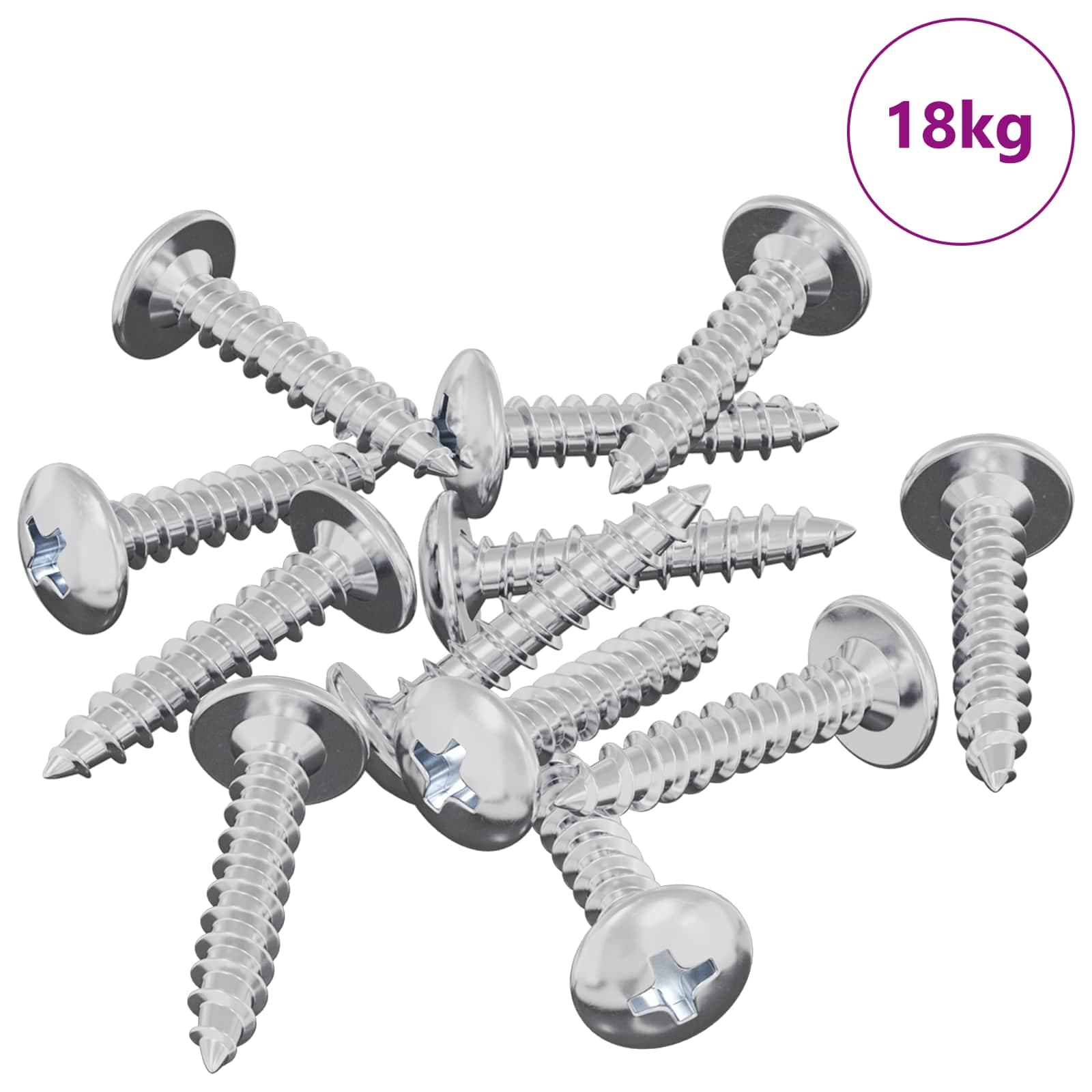 vidaXL Prego Autoperfurante 10976 pcs Revestido de zinco Aço