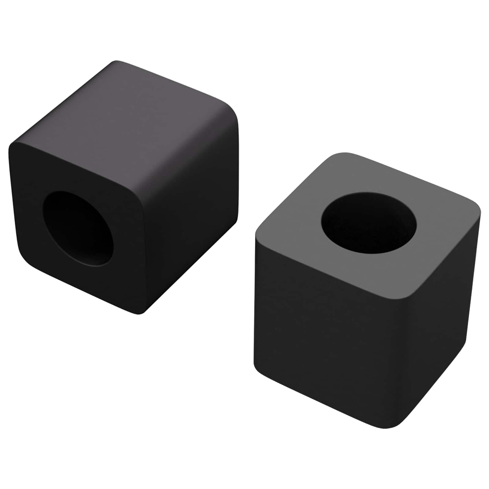 vidaXL Suporte de Gaveta 2 pcs Preto 15 x 15 x 15mm Copoliéster PP