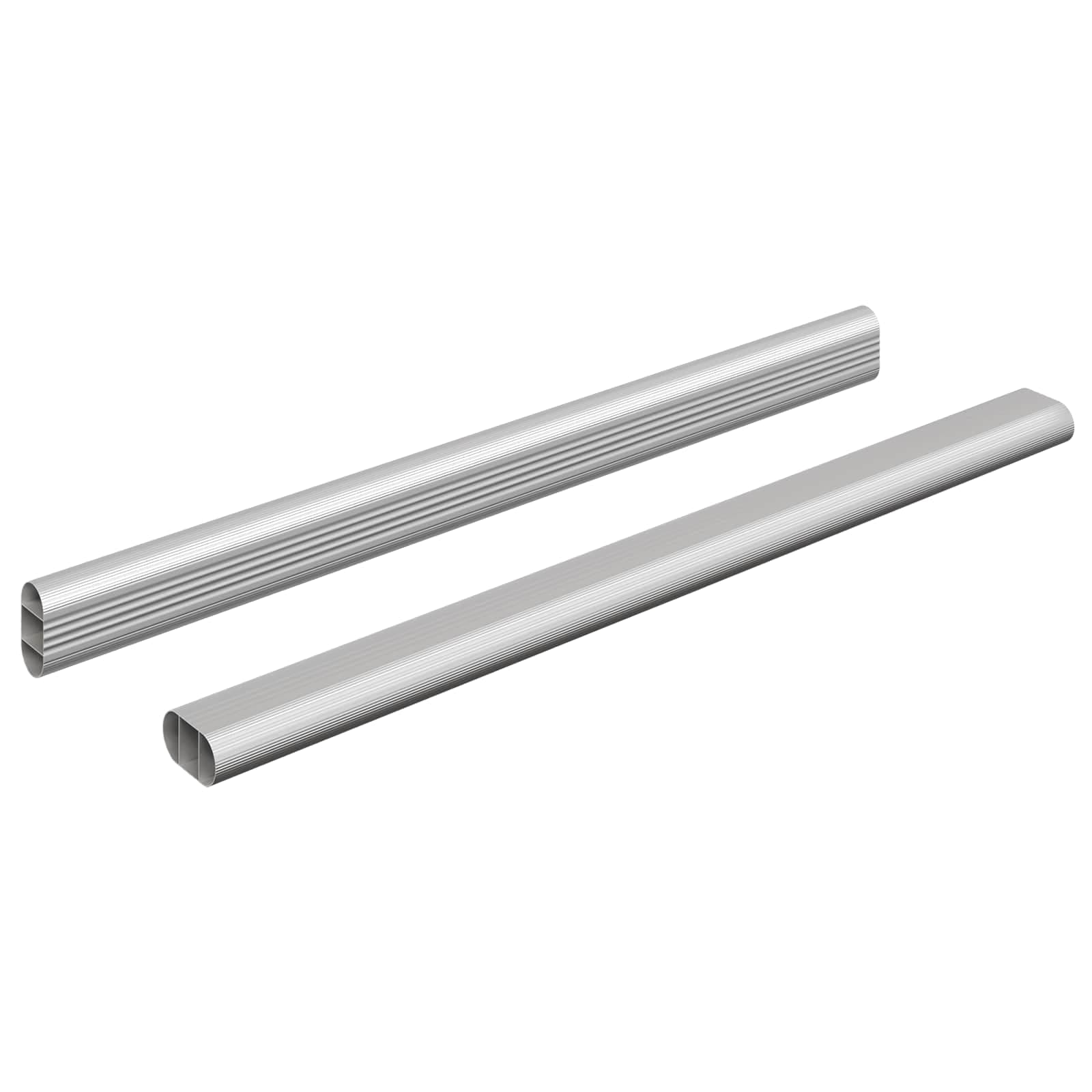vidaXL Viga de Closet 2 pcs Prateado 464 x 15 x 29 mm Liga de Alumínio
