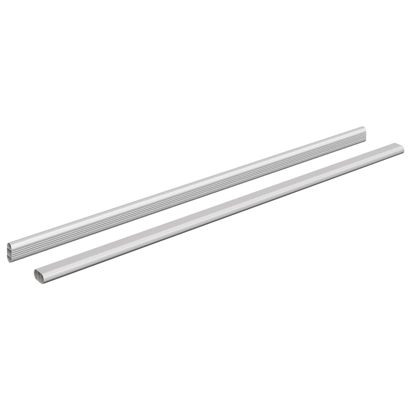 vidaXL Viga de Closet 2 pcs Prateado 764 x 15 x 29 mm Liga de Alumínio